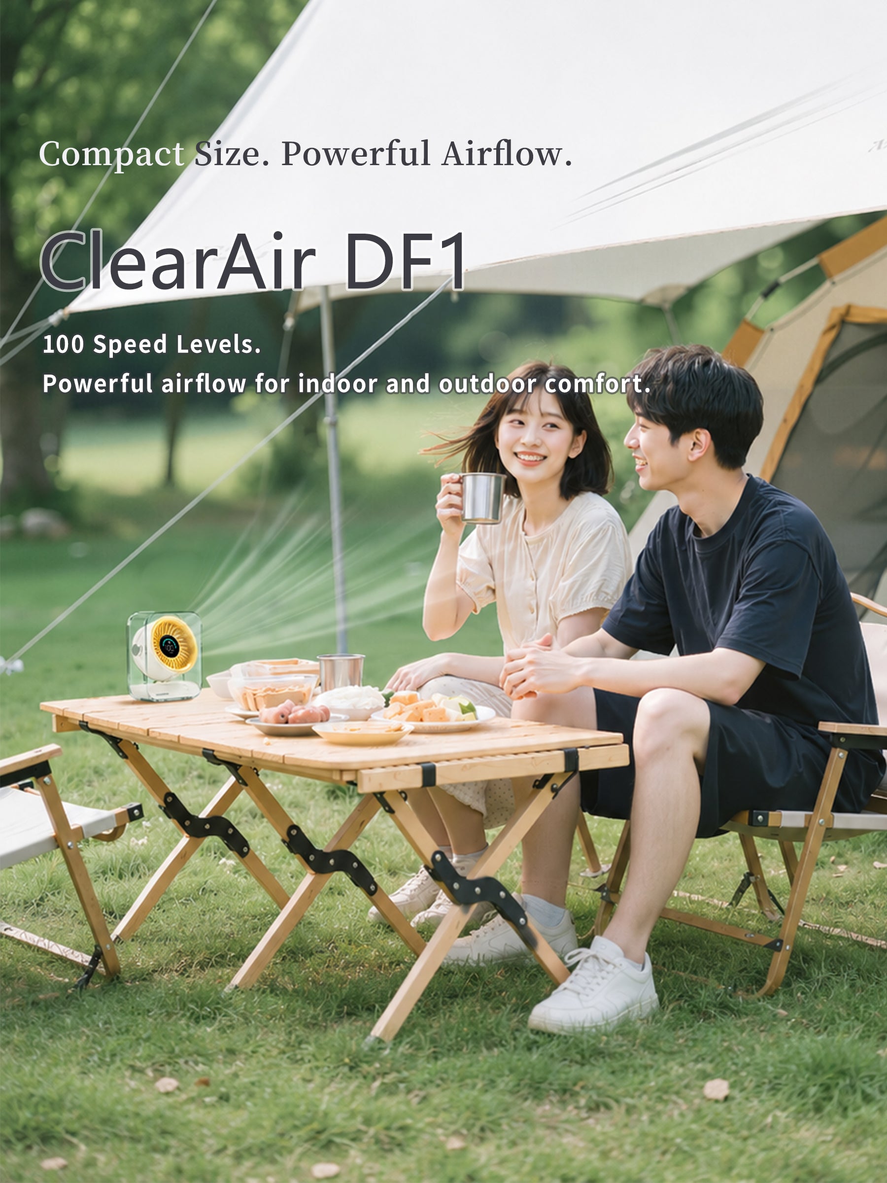 HOSHINON Cordless Desk Fan ClearAir DF1 – Electric Fans for Personal Use